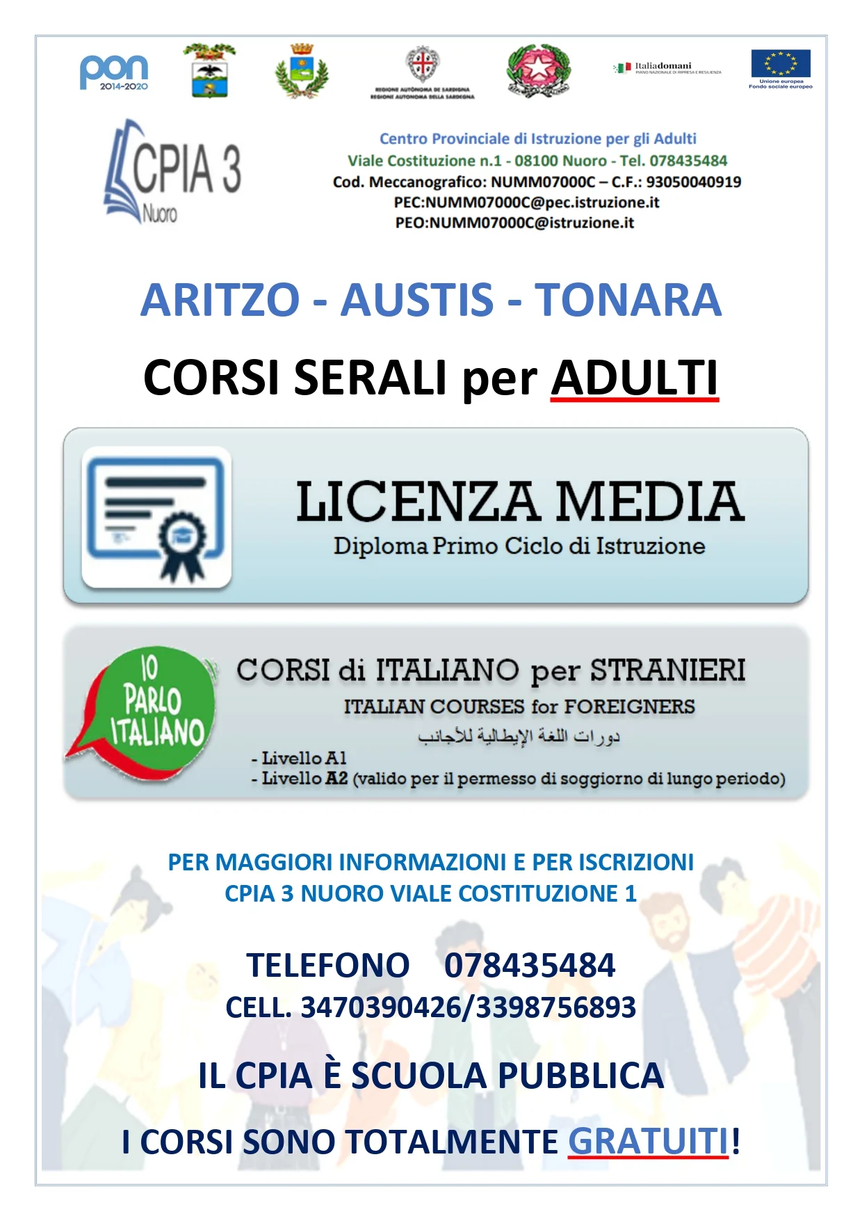 Corsi serali per adulti