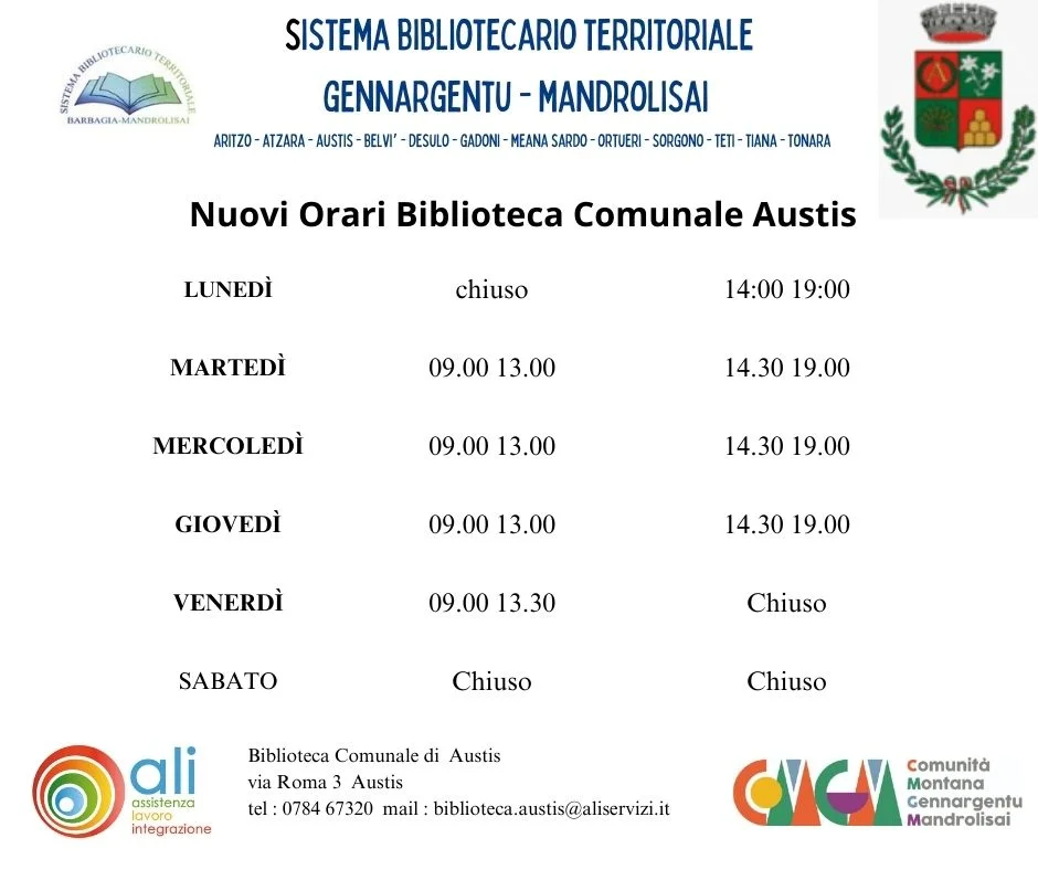 Orari Biblioteca Comunale
