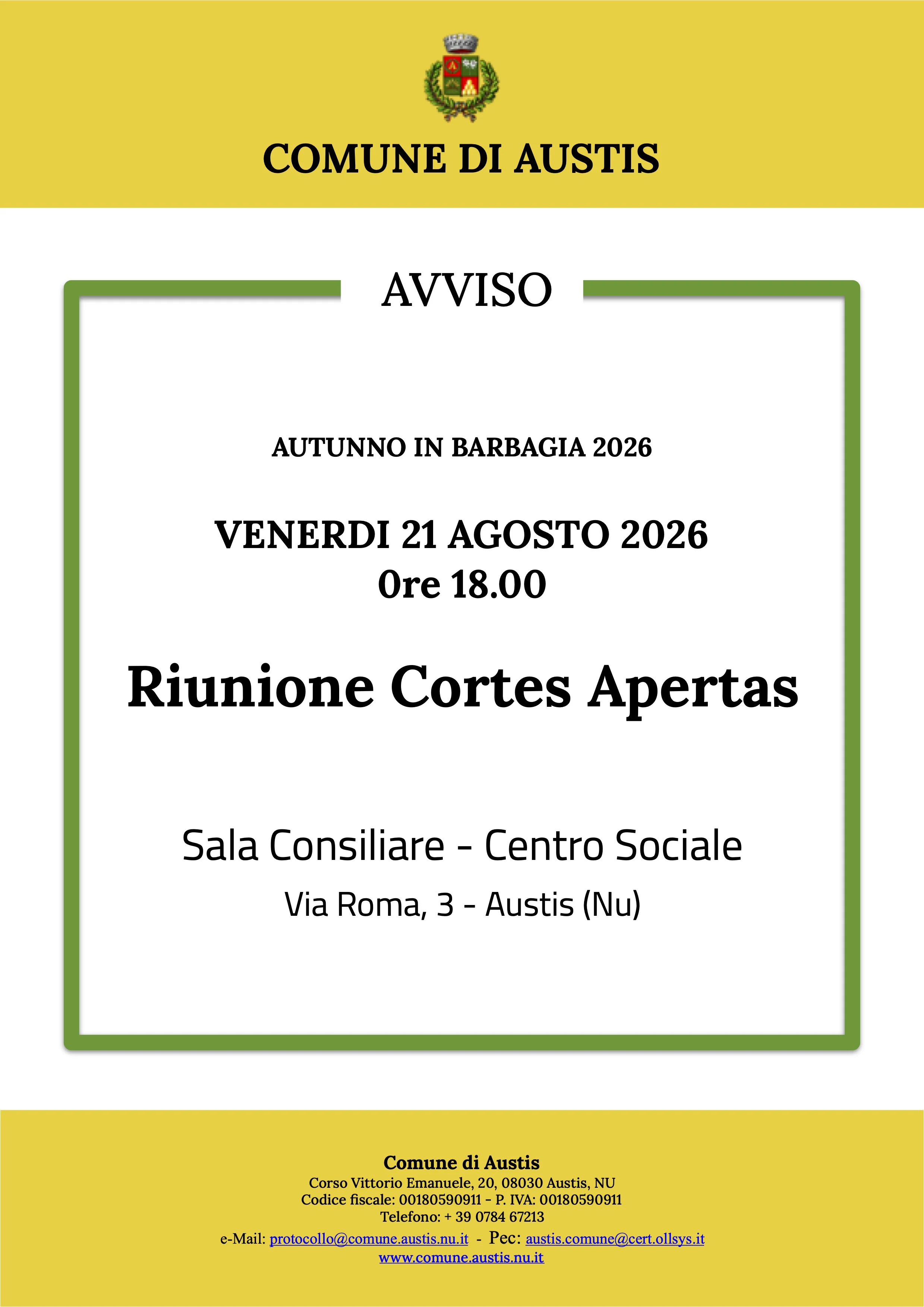 Riunione pubblica  cortes apertas