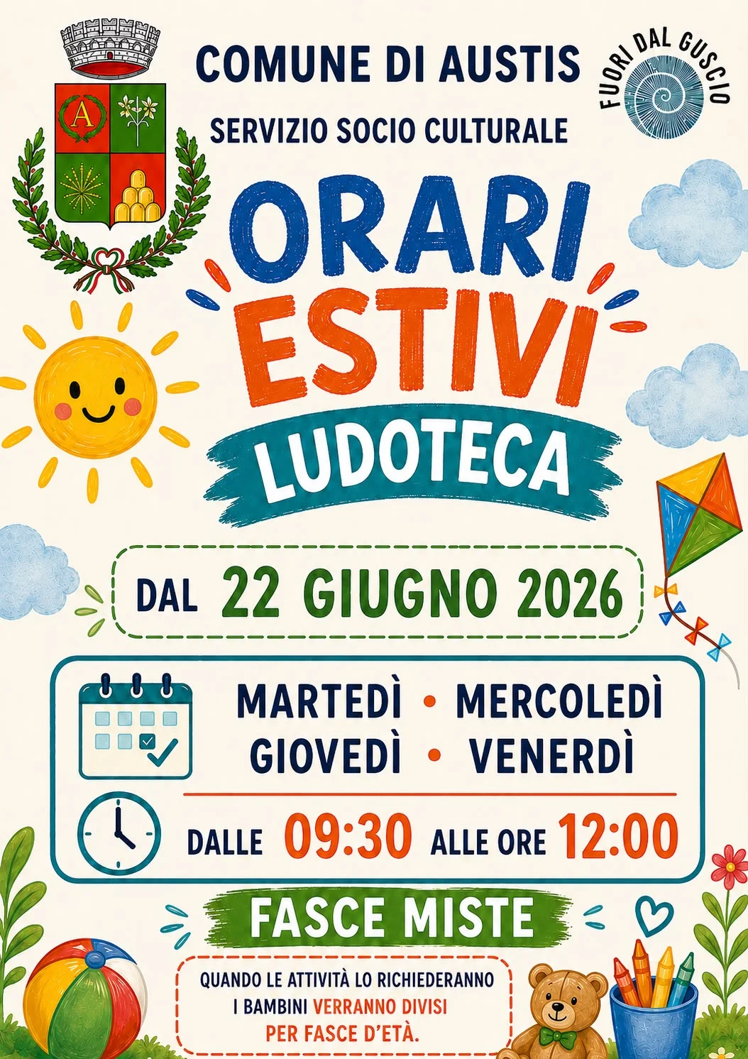 Orario estivo Ludoteca