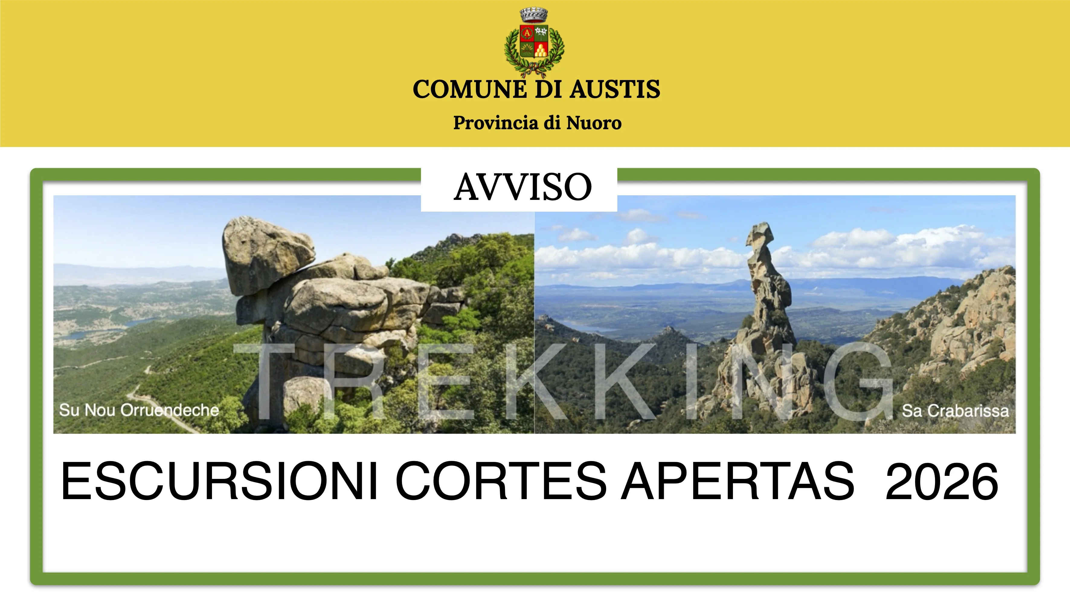 Escursioni cortes apertas 2026