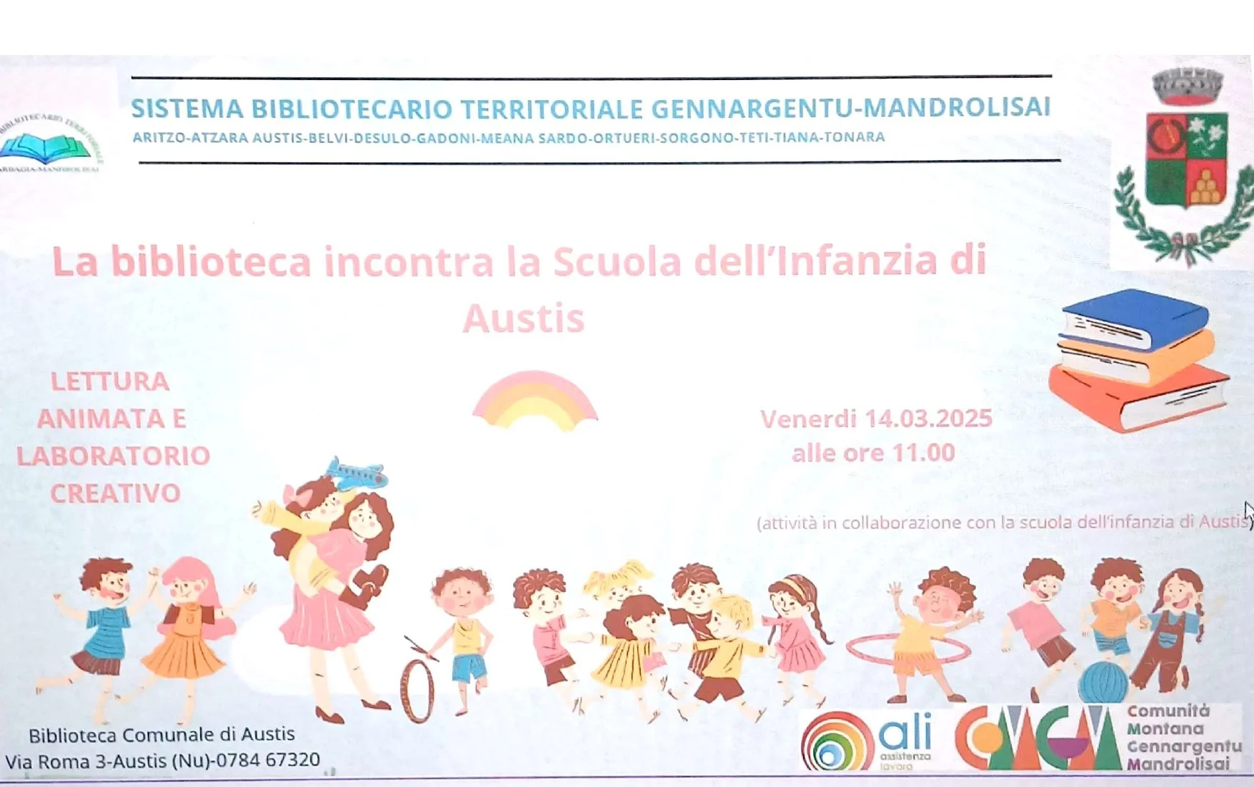 Laboratorio Scuola dell'Infanzia di Austis presso la Biblioteca Comunale Laboratorio Scuola dell'Infanzia di Austis presso la Biblioteca Comunale