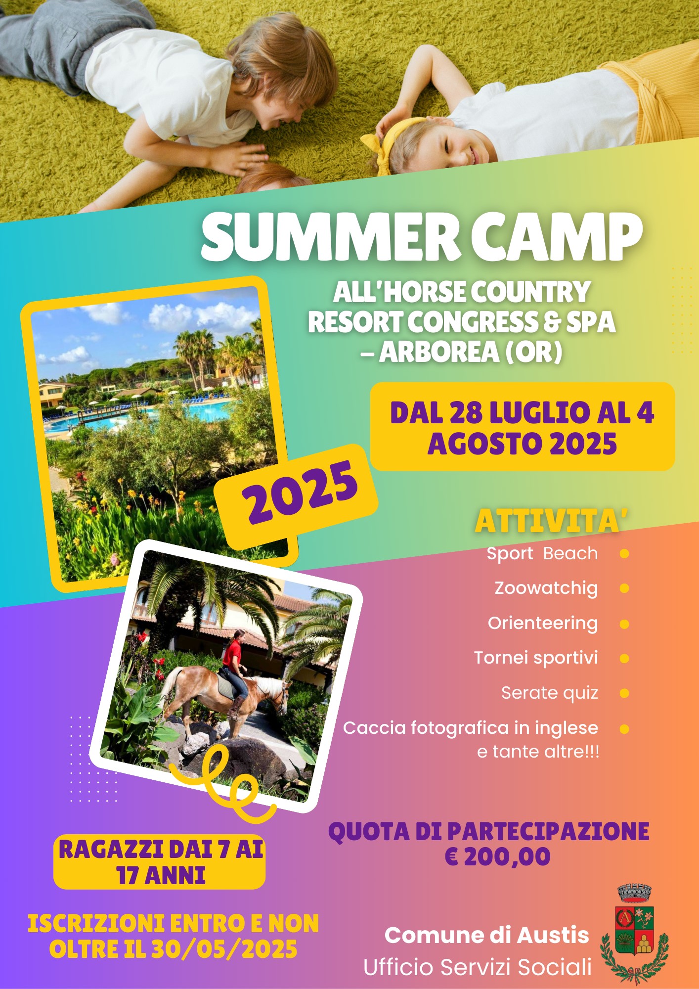 Summer Camp 2025 all'Horse Country Resort Congress & Spa - Arborea (OR)