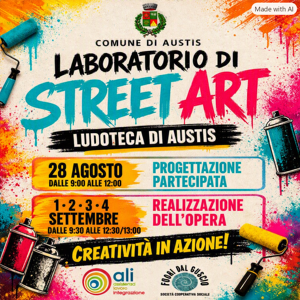 Laboratorio di Street Art – ludoteca Comunale di Austis