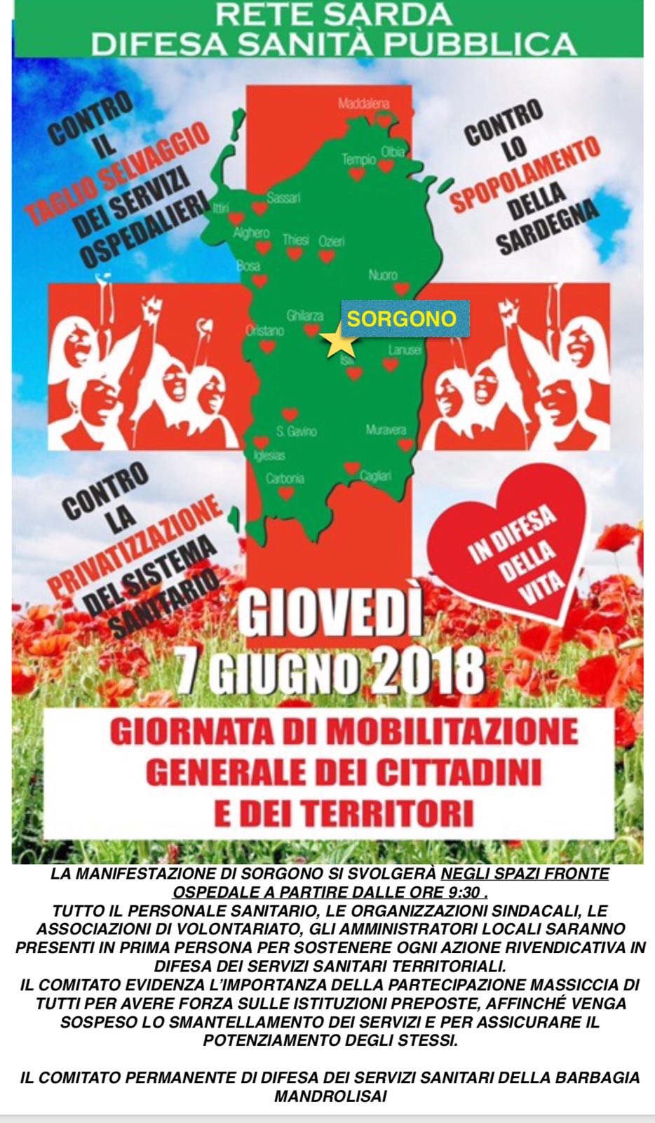 GIOVEDI 7 GIUGNO 2018 MANIFESTAZIONE DEL TERRITORIO