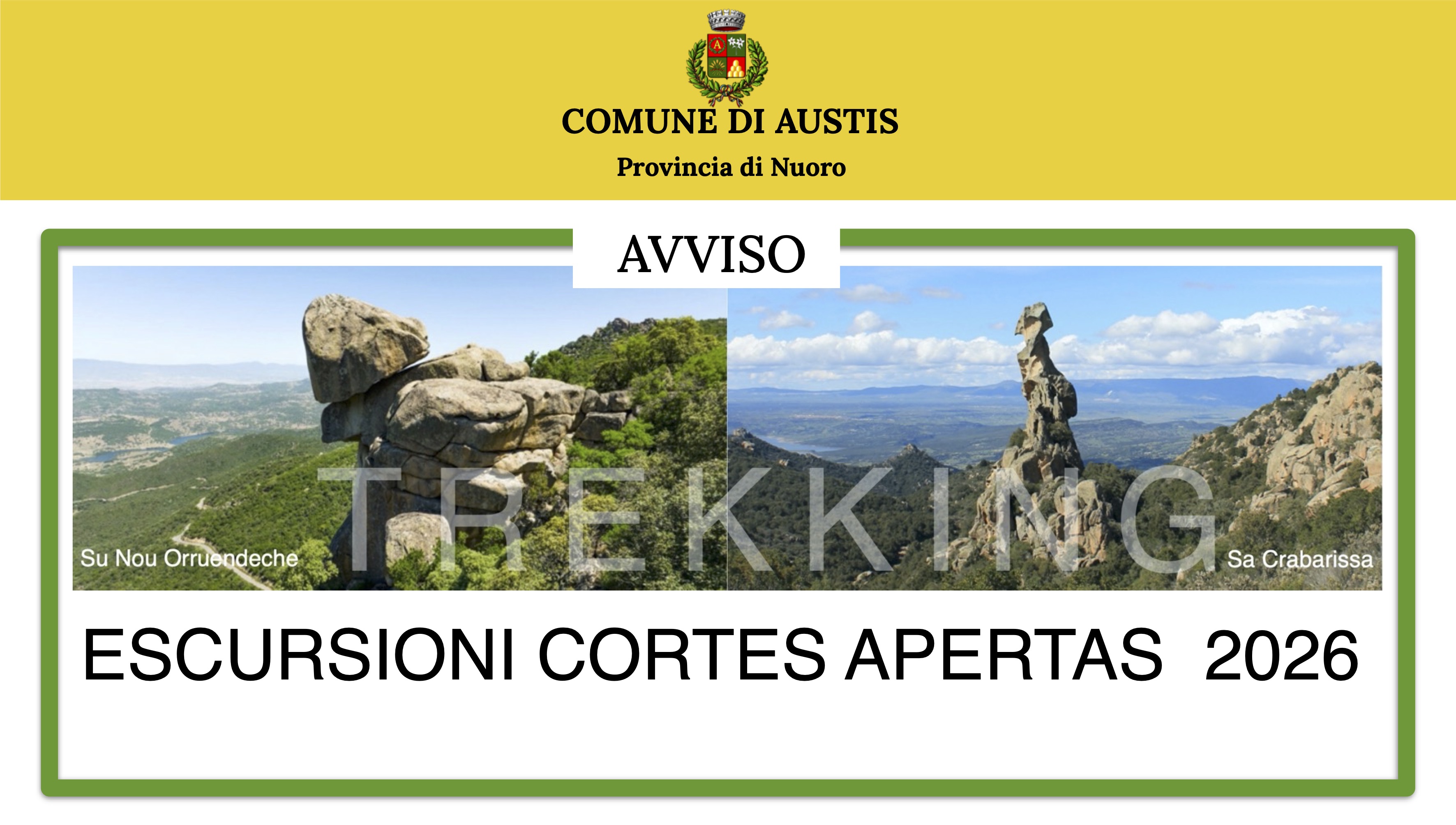 ESCURSIONI CORTES APERTAS 2026