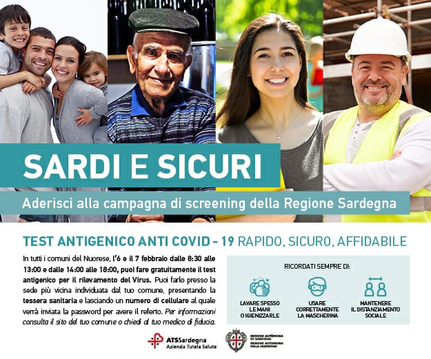 AUSTIS, AL VIA LA CAMPAGNA SARDI E SICURI 6/7 FEBBRAIO 2021