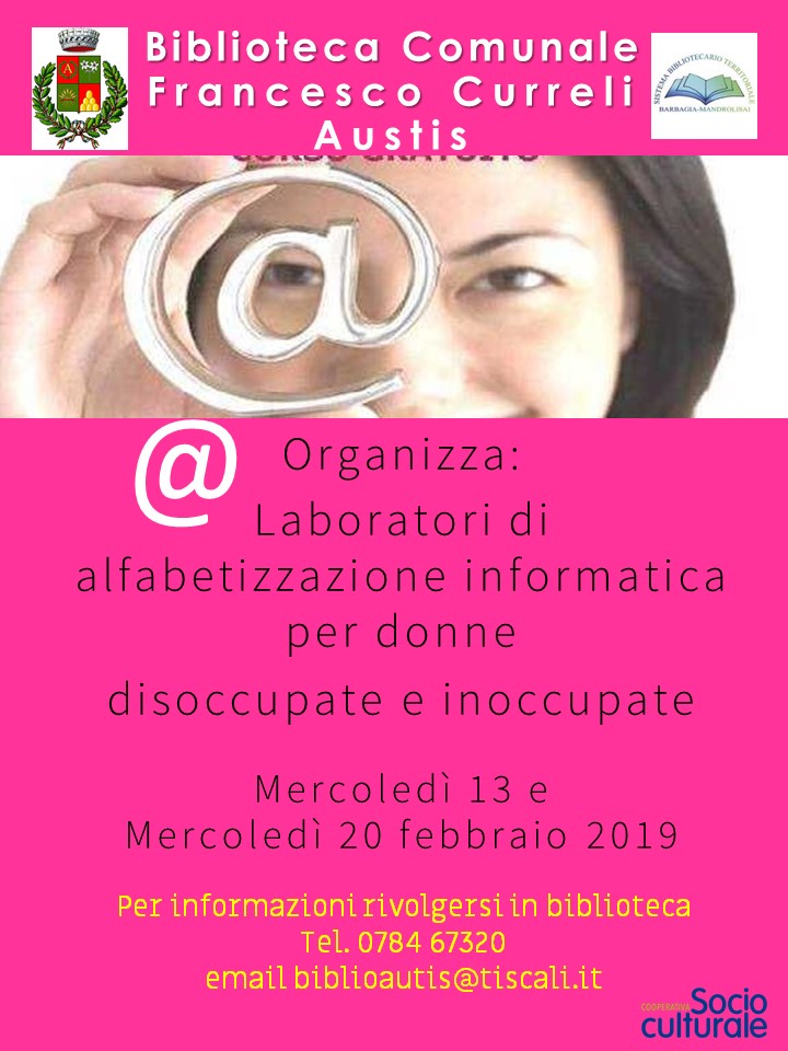 LOBORATORI DI ALFABETIZZAZIONE INFORMATICA PER DONNE DISOCCUPATE O INOCCUPATE