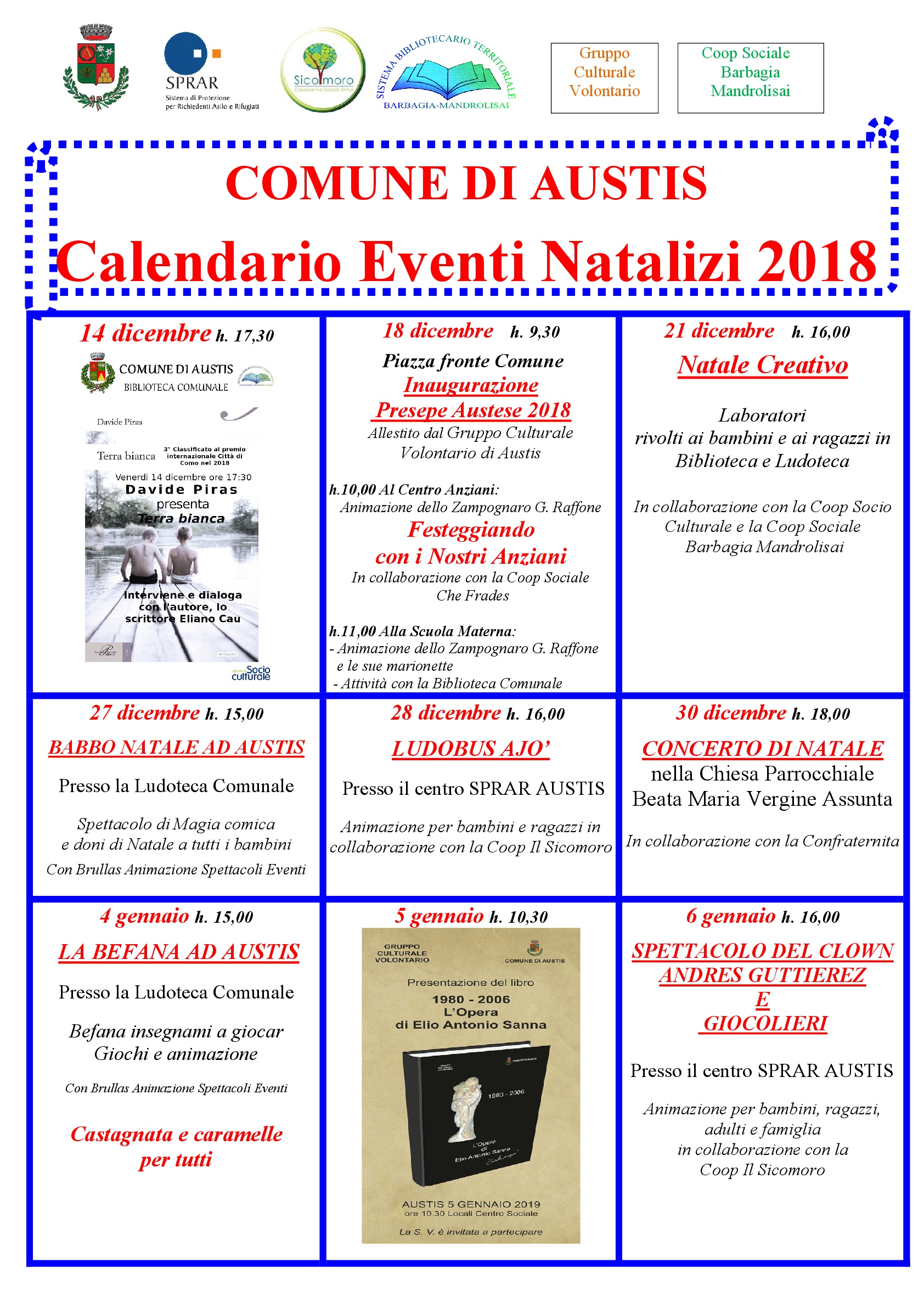 CALENDARIO EVENTI NATALIZI 2018